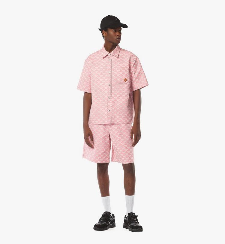 MCM Lauretos Shorts in Denim Jacquard Devoluciones gratuitas