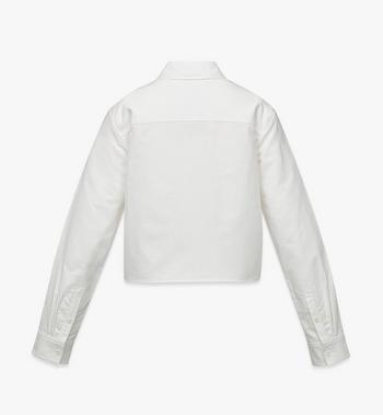 MCM Cropped Oxford Shirt with Jacquard Pocket Outlet