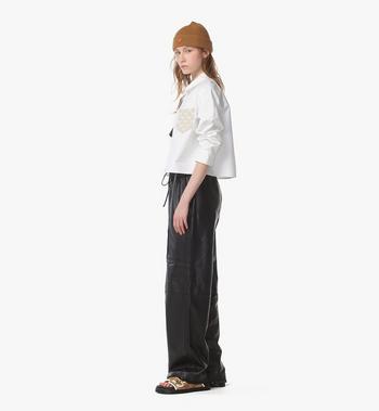 MCM Cropped Oxford Shirt with Jacquard Pocket Outlet