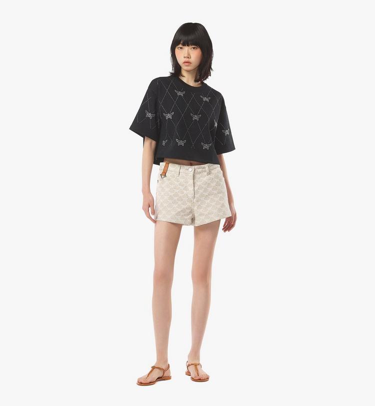 MCM Lauretos Crystal Ponte T-Shirt Rebajas baratas