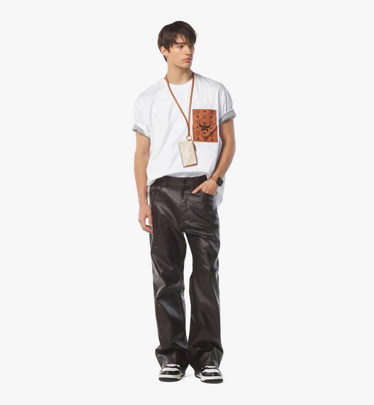 MCM Monogram Patch Pocket T-Shirt in Organic Cotton Liquidación