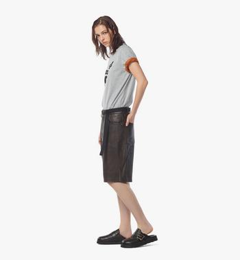 MCM Laurel Logo Print T-Shirt in Organic Cotton Envío gratis