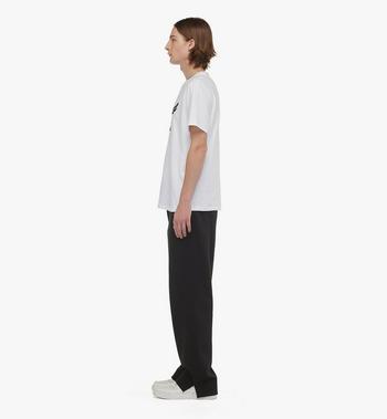 MCM Laurel Logo Print T-Shirt in Organic Cotton Oferta especial