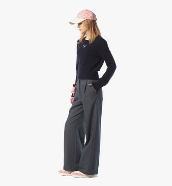MCM Laurel Cropped Sweater in Wool and Recycled Cashmere Solo queda un día