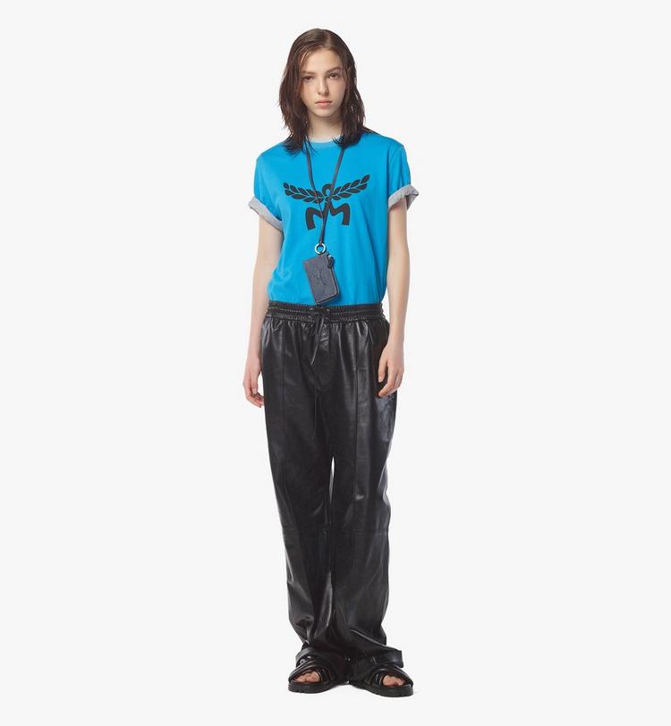 MCM Laurel Logo Print T-Shirt in Organic Cotton Ahorra y exporta