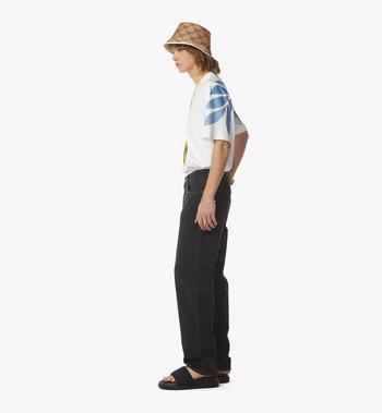 MCM Gradation Laurel Logo Print T-Shirt in Organic Cotton Oferta exclusiva