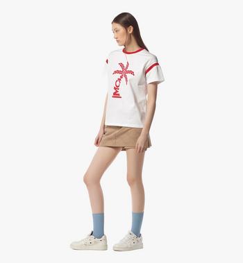 MCM Palm Logo T-Shirt in Organic Cotton Ofertas especiales