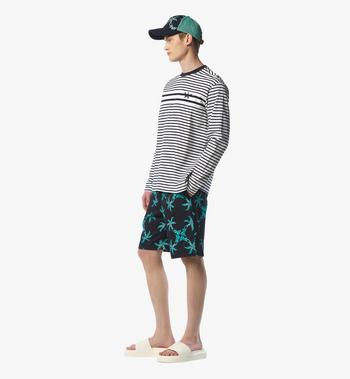 MCM Logo Stripe Long Sleeve T-Shirt Grandes ahorros