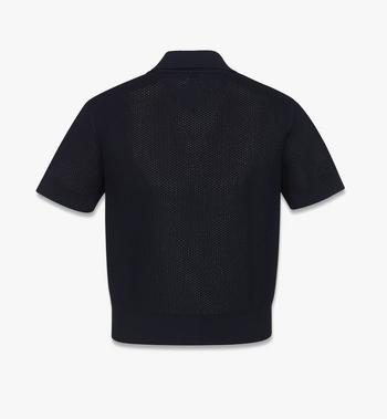 MCM Logo Patch Mesh Knit Polo Precio ultrabajo