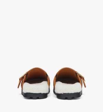 MCM Flat Mule in Visetos and Shearling 2025