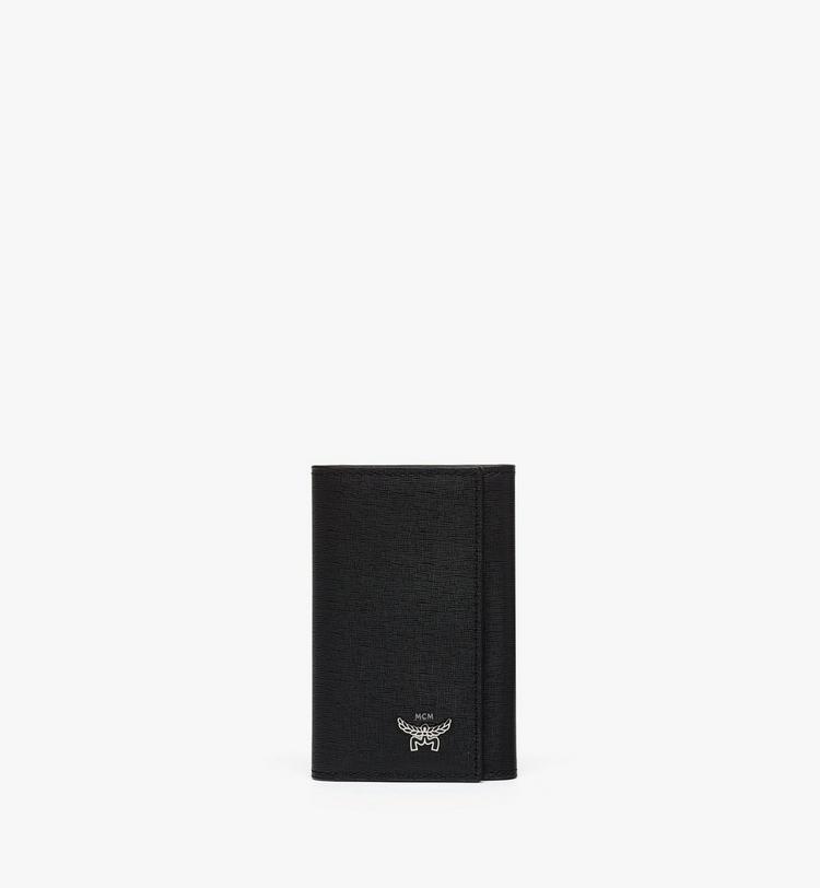 MCM Himmel Key Wallet in Embossed Leather