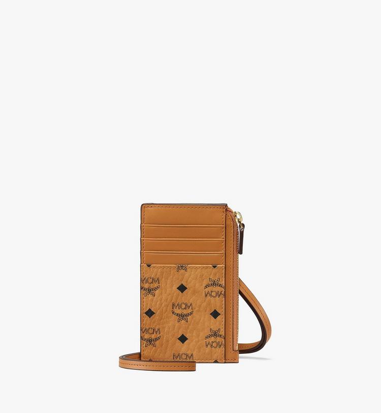 MCM Lanyard Card Holder in Visetos Original