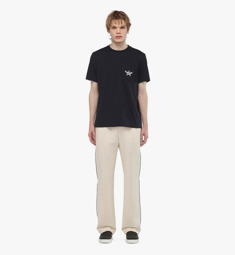 MCM Essential Logo Pocket T-Shirt in Organic Cotton Oferta especial