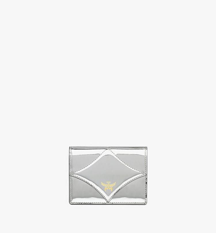 MCM Diamond Wallet in Metallic Mirror Leather Superdescuento