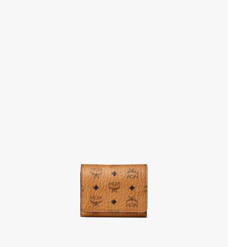 MCM Trifold Wallet in Visetos Original Tienda de fábrica