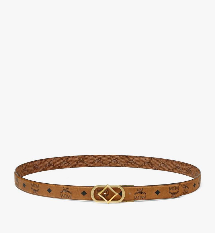 MCM Diamond Buckle Reversible Monogram Belt