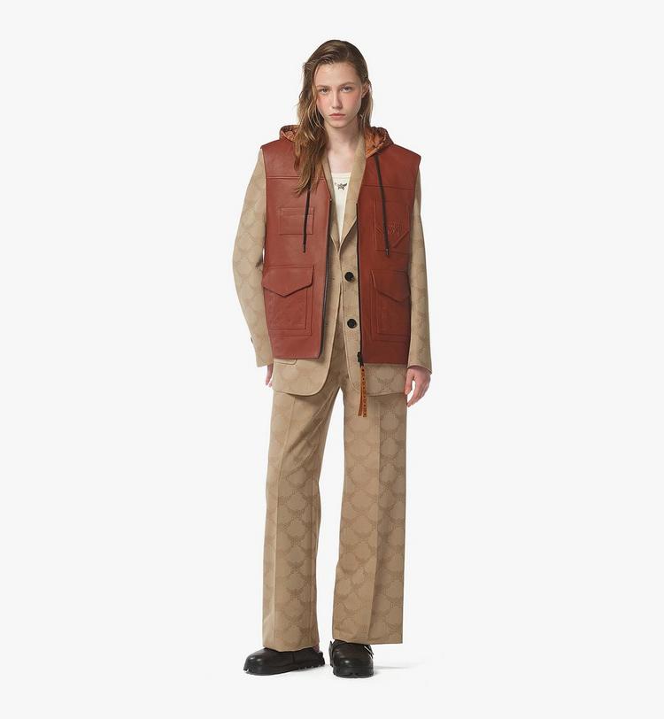 MCM Reversible Vest in Lamb Leather and Monogram Nylon Venta caliente