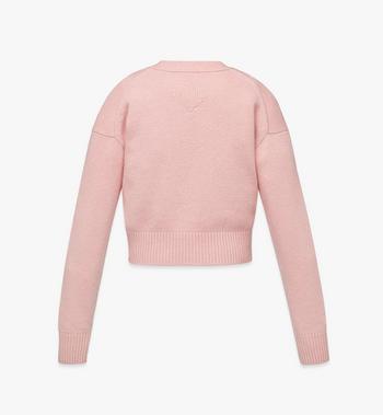 MCM Laurel Cropped Cardigan in Wool and Recycled Cashmere En oferta