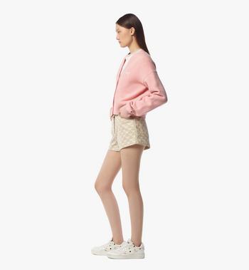 MCM Laurel Cropped Cardigan in Wool and Recycled Cashmere En oferta