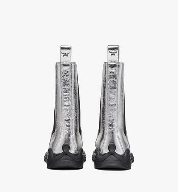 MCM Skywander Boots in Metallic Calf Leather Tienda
