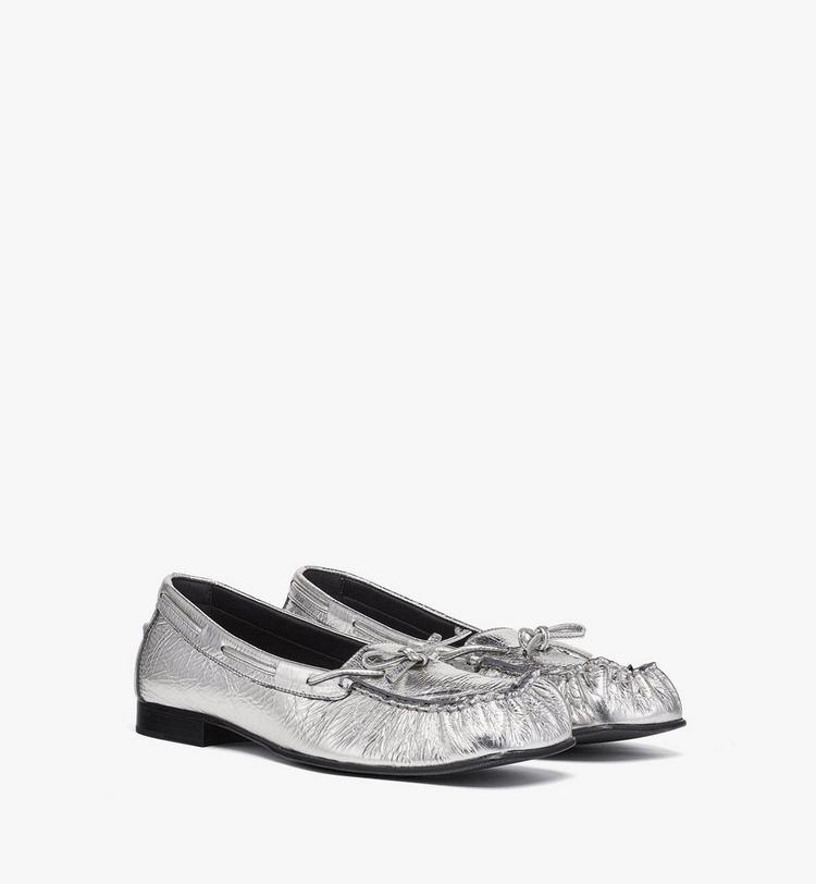 MCM Moccasin in Metallic Calf Leather Liquidación