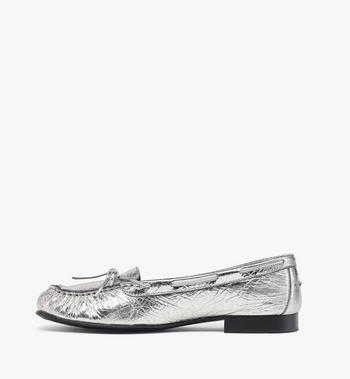 MCM Moccasin in Metallic Calf Leather Liquidación