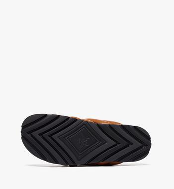 MCM Monogram Print Cross Sandals in Lamb Leather Últimos 2 días
