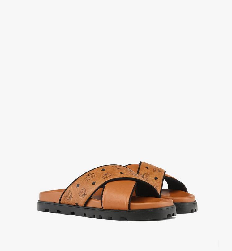 MCM Cross Sandal in VIsetos Leather Mix Último día