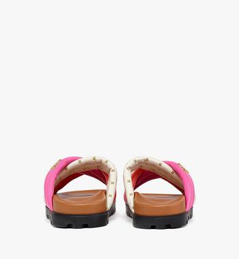 MCM Monogram Cross Sandals in Lamb Leather Promoción trimestral