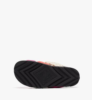 MCM Monogram Cross Sandals in Lamb Leather Promoción trimestral