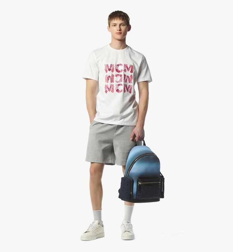 MCM Stark Backpack in Gradation Mesh and Monogram Neoprene Descuento