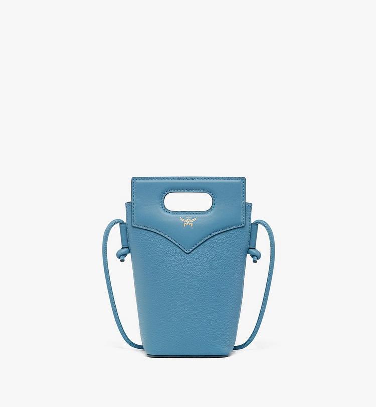 MCM Diamond Crossbody Pouch in Embossed Leather and Calfskin