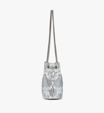 MCM Himmel Bucket Bag in Sequin Monogram Leather Ofertas especiales