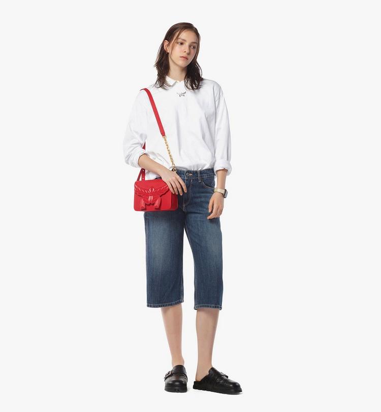 MCM Himmel Laurel Crossbody in Calf Leather Precio ultrabajo