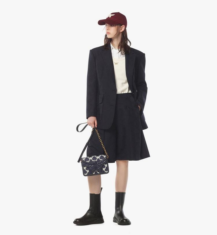 MCM Himmel Crossbody in Leather and Laurel Flocking Devoluciones gratuitas
