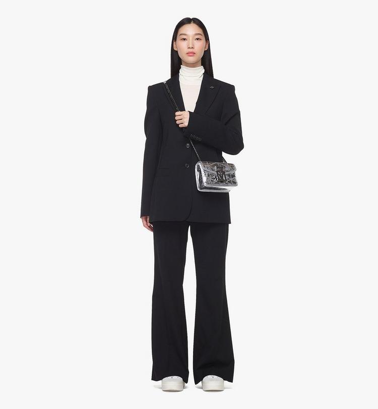 MCM Travia Quilted Shoulder Bag in Crash Calf Leather Outlet