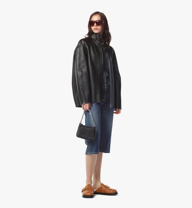 MCM Aren Shoulder Bag in Visetos Venta caliente