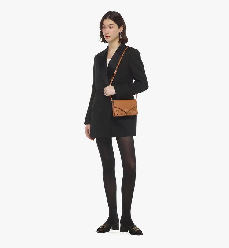 MCM Diamond Shoulder Bag in Visetos Leather Mix Descuento