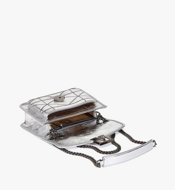 MCM Travia Quilted Shoulder Bag in Crash Calf Leather Liquidación