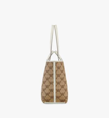 MCM Himmel Shopper in Lauretos Raffia Jacquard Envío gratis