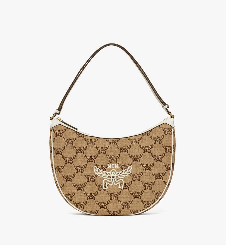 MCM Himmel Ascending Moon Hobo in Lauretos Raffia Jacquard Últimos 3 días